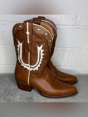 Tecovas The Jolene cowgirl boots caramel & bone leather Size 7B